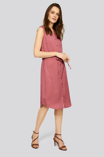 Sukienka z lyocell'u z wiązaniem w pasie