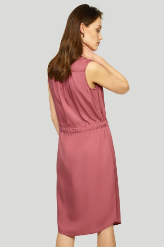 Sukienka z lyocell'u z wiązaniem w pasie