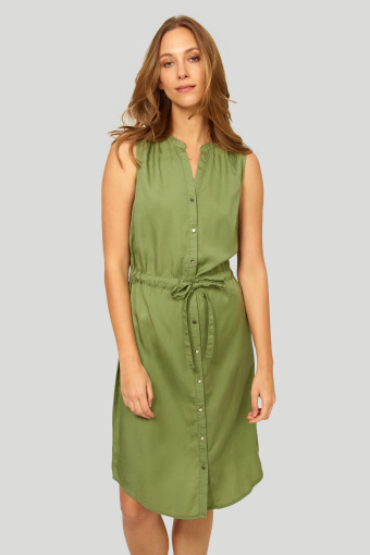 Sukienka z lyocell'u z wiązaniem w pasie