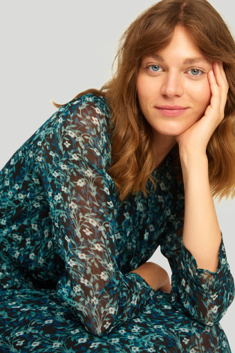 Szyfonowa sukienka z nadrukiem