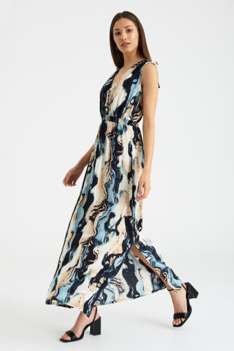 Sukienka maxi z kolorowym nadrukiem