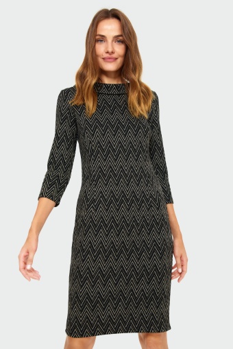 Elegancka sukienka ze stójką Elegancka sukienka ze stójką