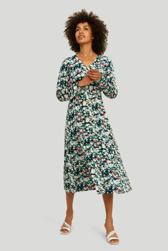 Wiskozowa sukienka z nadrukiem