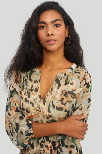 Szyfonowa sukienka z nadrukiem