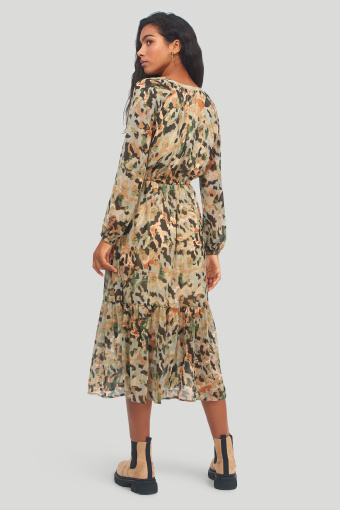 Szyfonowa sukienka z nadrukiem