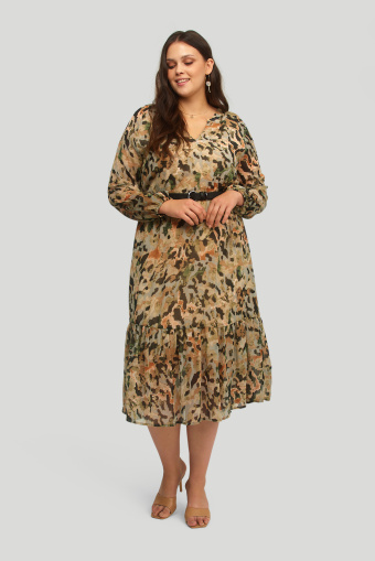 Szyfonowa sukienka z nadrukiem