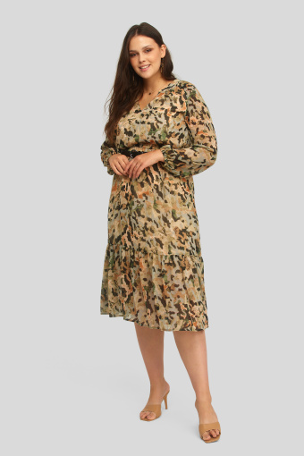 Szyfonowa sukienka z nadrukiem