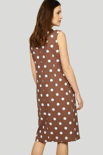 Lniana sukienka z nadrukiem