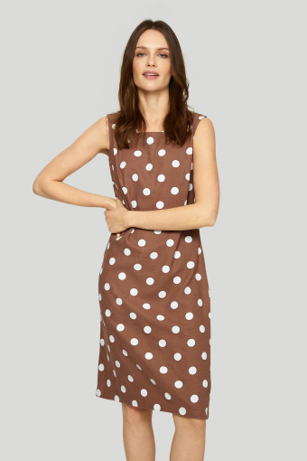 Lniana sukienka z nadrukiem