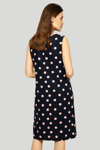 Lniana sukienka z nadrukiem