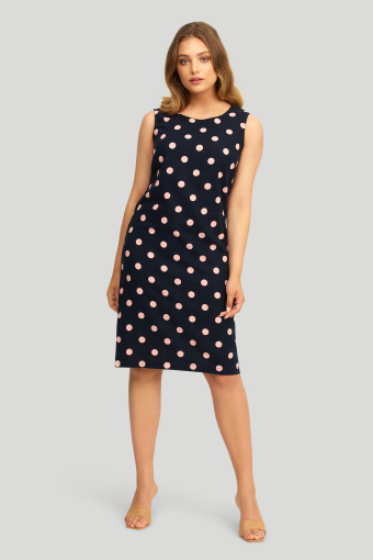 Lniana sukienka z nadrukiem