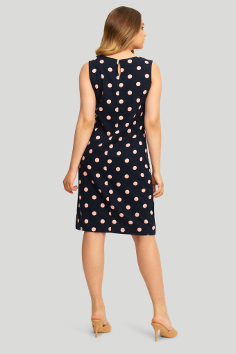 Lniana sukienka z nadrukiem