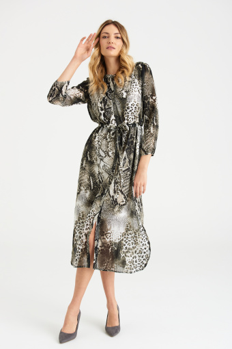 Szyfonowa szmizjerka ze zwierzęcym nadrukiem