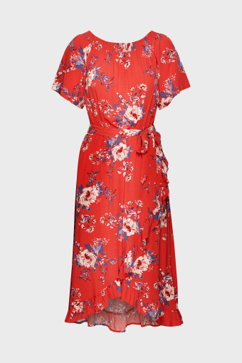 Wiskozowa sukienka z nadrukiem