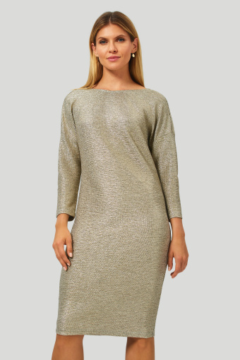 Dopasowana sukienka z połyskującej dzianiny