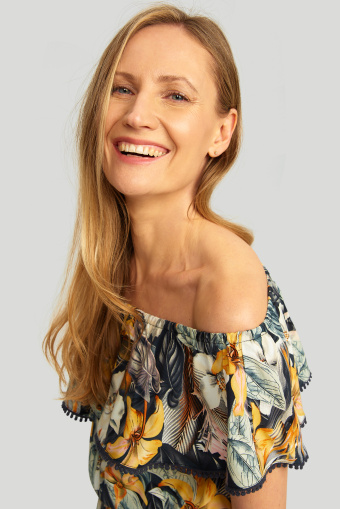 Wiskozowa sukienka z nadrukiem