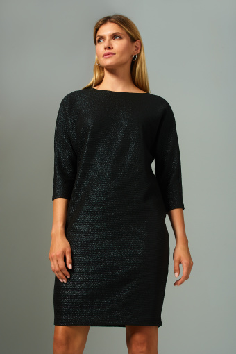 Elegancka sukienka z połyskującej dzianiny