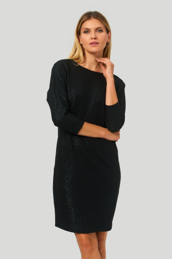 Elegancka sukienka z połyskującej dzianiny