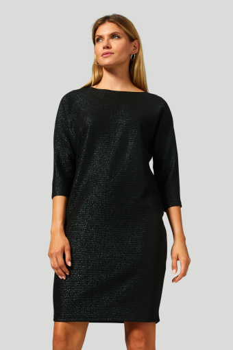 Elegancka sukienka z połyskującej dzianiny