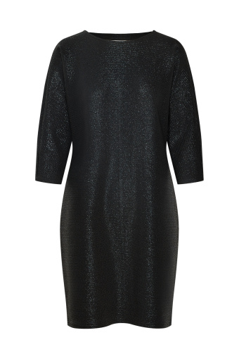 Elegancka sukienka z połyskującej dzianiny