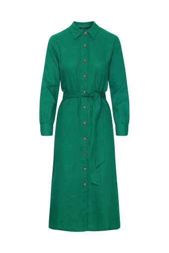 Zielona szmizjerka z dodatkiem lnu