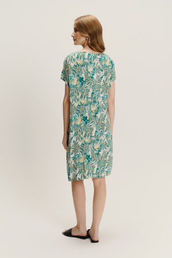 Sukienka z roślinnym printem