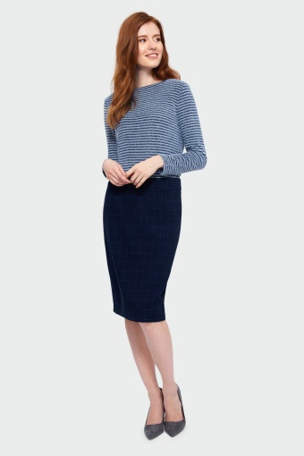 Wzorzysty sweter o dopasowanym kroju Wzorzysty sweter o dopasowanym kroju