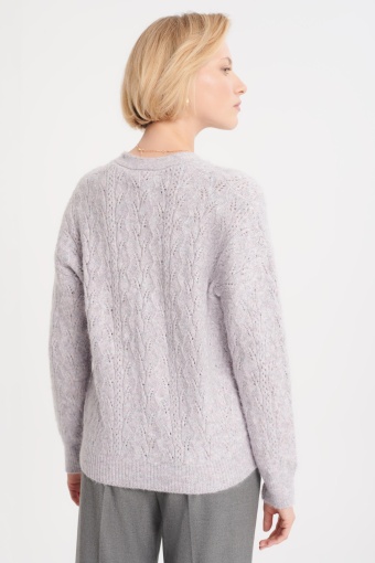 Szary kardigan z miękkiej, swetrowej dzianiny