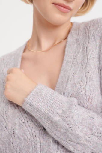 Szary kardigan z miękkiej, swetrowej dzianiny