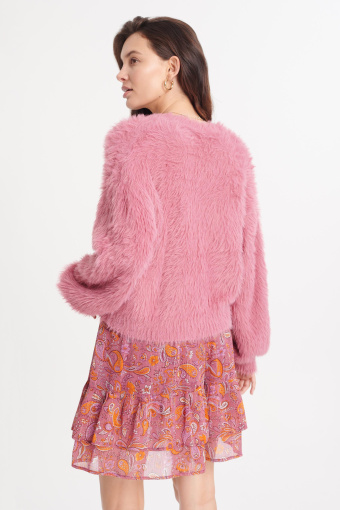 Jasnoróżowy kardigan oversize Jasnoróżowy kardigan oversize