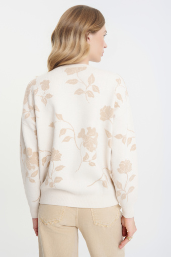 Kardigan z nadrukiem w kwiaty