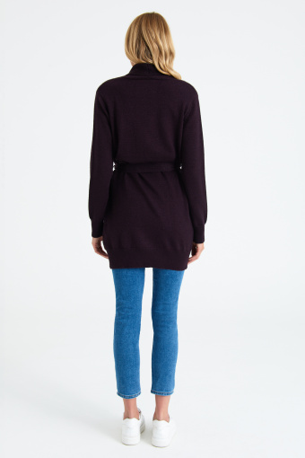 Połyskujący kardigan w kolorze ciemnej czekolady Połyskujący kardigan w kolorze ciemnej czekolady