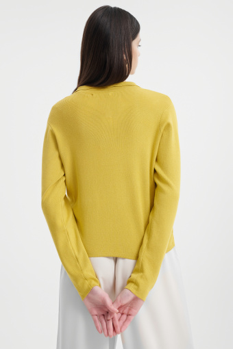 Limonkowy kardigan w prążek 