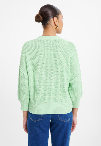 Jasnozielony kardigan