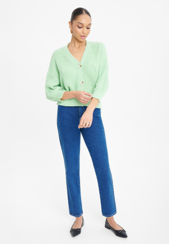 Jasnozielony kardigan