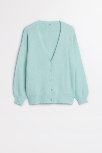 Miętowy kardigan