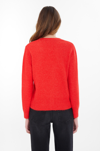 Czerwony kardigan z dodatkiem wełny Czerwony kardigan z dodatkiem wełny