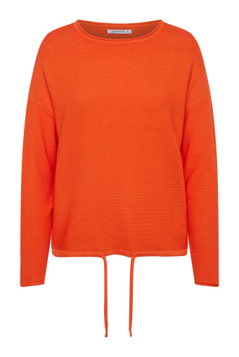 Pomarańczowy, luźny sweter