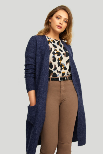 Klasyczny, długi kardigan