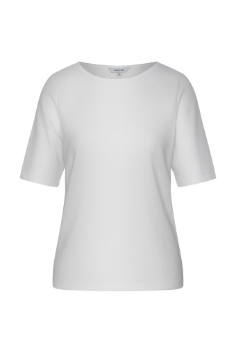 Dopasowany, dzianinowy sweter w białym kolorze