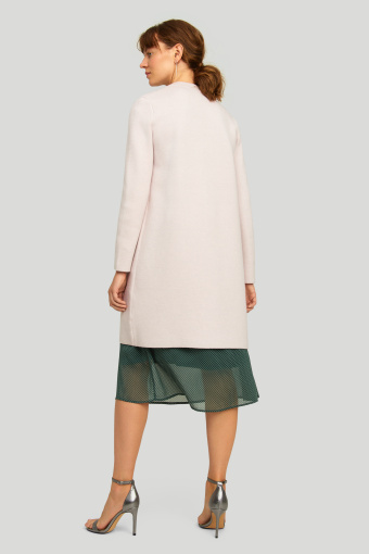 Płaszcz swetrowy w kolorze pudrowego różu