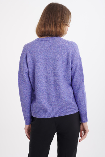 Fioletowy, krótki kardigan oversize