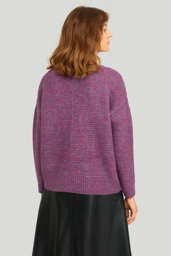Sweter o luźnym kroju z dzianiny strukturalnej