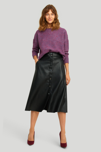 Sweter o luźnym kroju z dzianiny strukturalnej