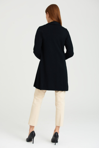 Kardigan z szalowym kołnierzem, czarny