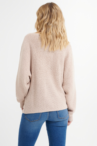 Sweter casual w beżowym kolorze Sweter casual w beżowym kolorze