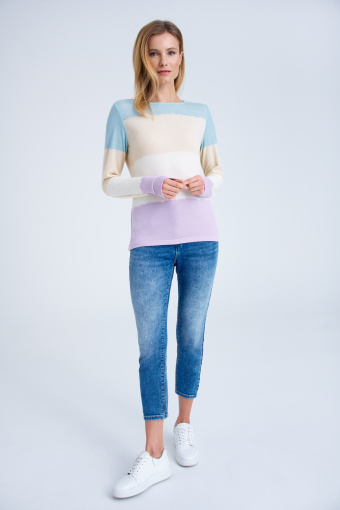 Sweter w pastelowe paski Sweter w pastelowe paski