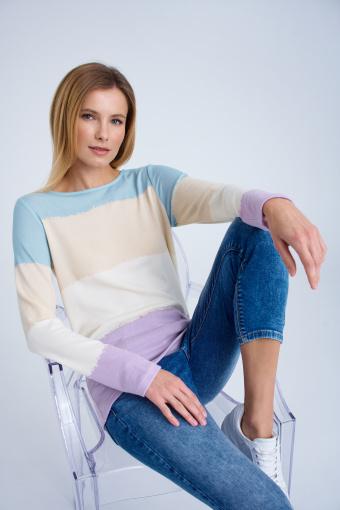 Sweter w pastelowe paski Sweter w pastelowe paski