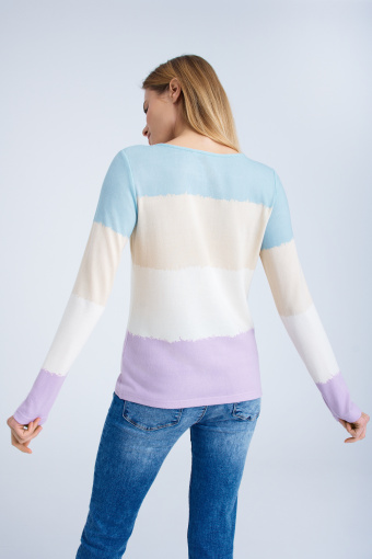 Sweter w pastelowe paski Sweter w pastelowe paski