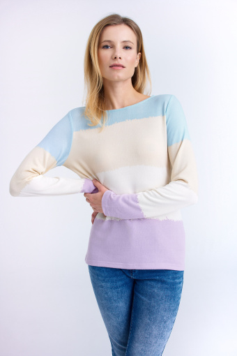 Sweter w pastelowe paski Sweter w pastelowe paski